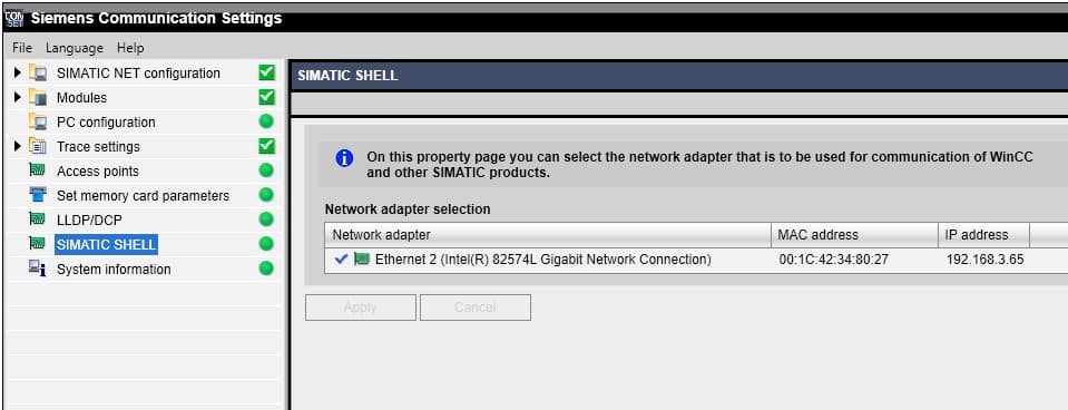 Konfiguration der PC Station ohne Netzwerkadapter