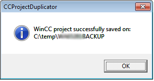 Fig. 8: WinCC project saved successfully